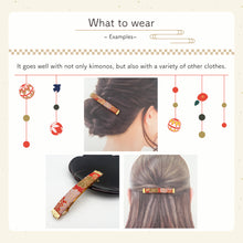 Carica l'immagine nel visualizzatore di Gallery, 【Japan Domestic Only】Barrette with Gamaguchi (Hanafuda series)