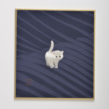 Carica l'immagine nel visualizzatore di Gallery, Ricamo incorniciato (gatto)