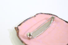 Load image into Gallery viewer, Metal enameled brooch "Flurry of cherry blossoms"