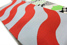 Cargar imagen en el visor de la galería, Hanhaba Obi 【Gran ola(rojo) × Loto(verde)】 ★Producto hecho a medida