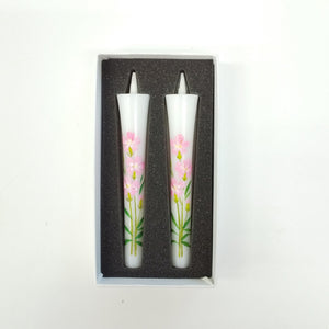 Warosoku, hand painted Japanese candle (2 pieces)