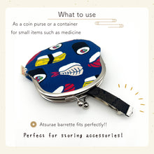 Load image into Gallery viewer, Barrette with Gamaguchi (Sushi pattern)
