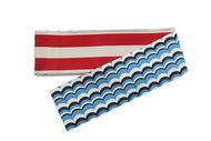 Hanhaba Obi 【Mokomoko(blue) × border(plain white)】