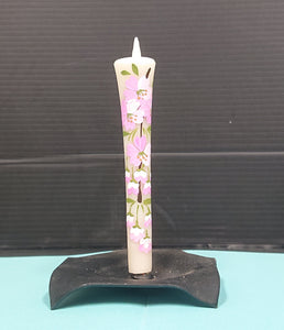 Warosoku, bougie japonaise "Sakura" peinte à la main (2 pièces)