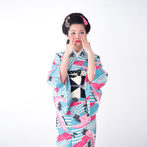 Kimono, Kranich / Zukunft ★Made-to-order Produkte