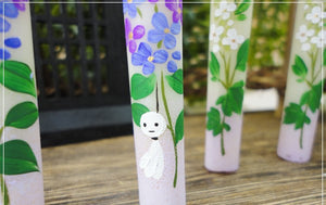 Warosoku, hand painted Japanese candle  (6 pieces)