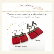 Load image into Gallery viewer, Earring or Pierced earring with Gamaguchi
