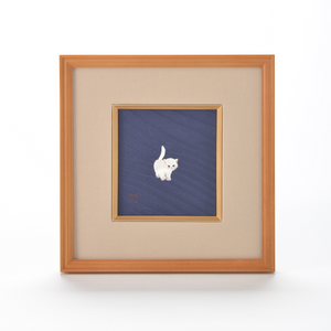 Framed embroidery  (cat)