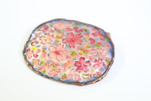 Load image into Gallery viewer, Metal enameled brooch &quot;Flurry of cherry blossoms&quot;

