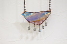 Load image into Gallery viewer, Metal enameled necklace &quot;The shiny sky&quot;
