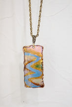 Load image into Gallery viewer, Metal enameled pendant &quot;The Running Stream&quot;
