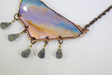 Load image into Gallery viewer, Metal enameled necklace &quot;The shiny sky&quot;
